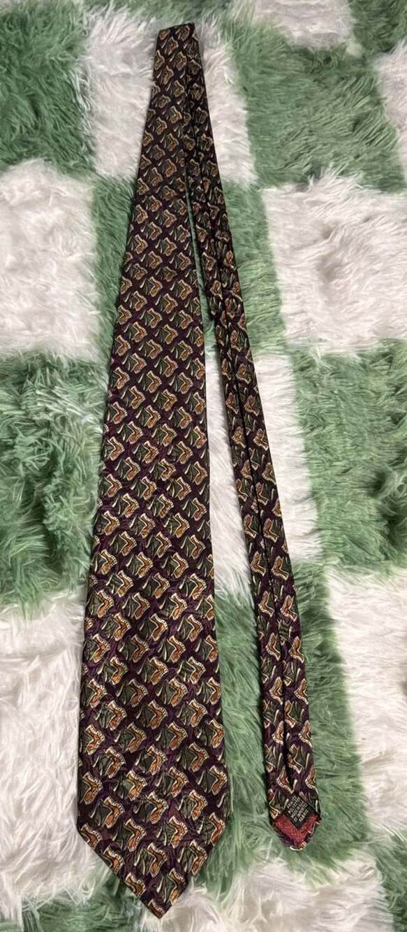Christian Dior Monsieur Necktie Geometric Purple Green